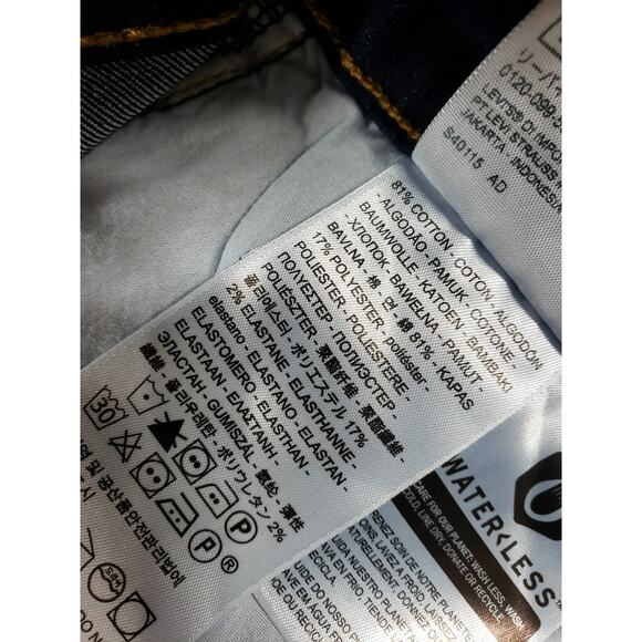 Levis 721 Jeans Size 14 Womens Blue Pants Stretch Denim High Rise Skinny NWT - Picture 7 of 16